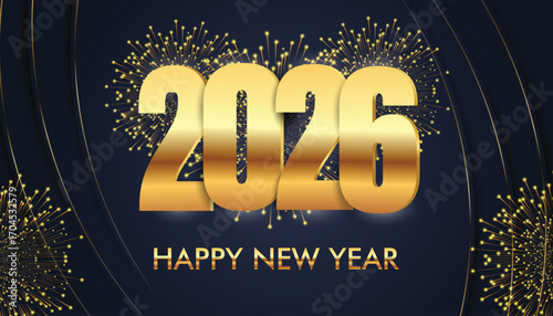 happy new year 2026 celebration background