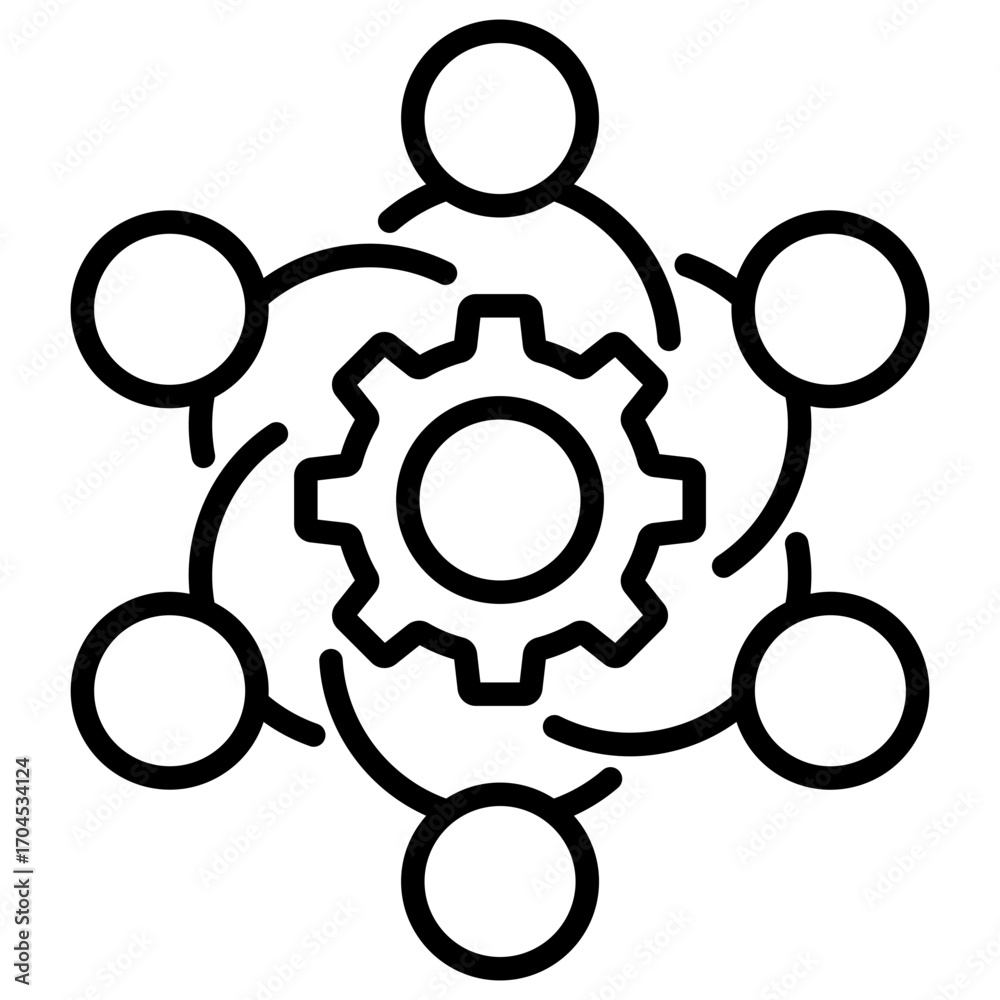 Obraz premium Team Building Icon