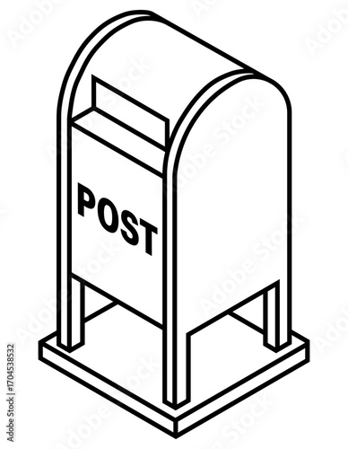 Classic mailbox design for urban postal service usage