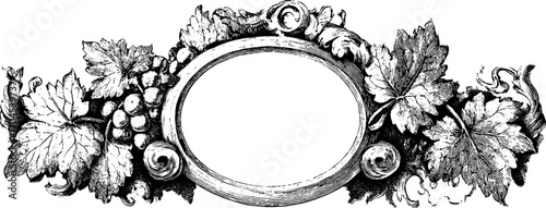Ornamental vintage frame with ivy design for elegant decorative use