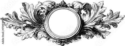 Ornamental vintage frame design – decorative banner for artistic projects