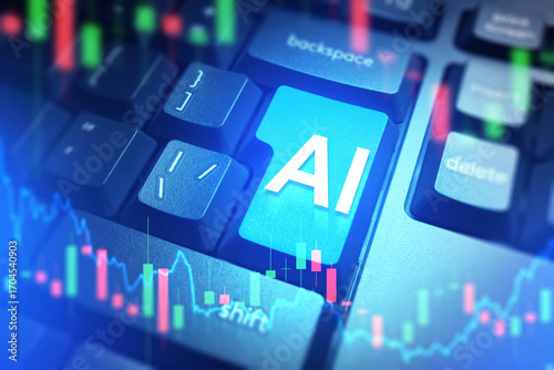Artificial Intelligence integration in finance and stock trading for predictive analytics, risk management and investment decision-making. AI supports algorithmic trading 