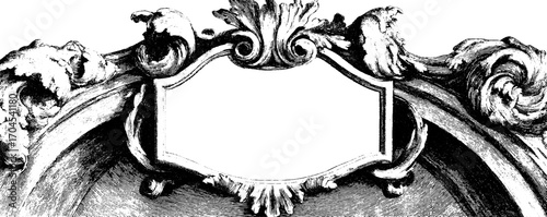 Elegant baroque vintage frame illustration for decorative design