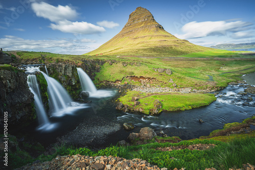 Long exposure Kirkjufell waterfall Iceland