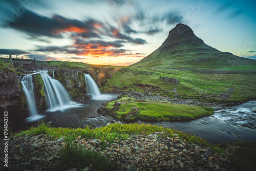 sunset Kirkjufell Iceland