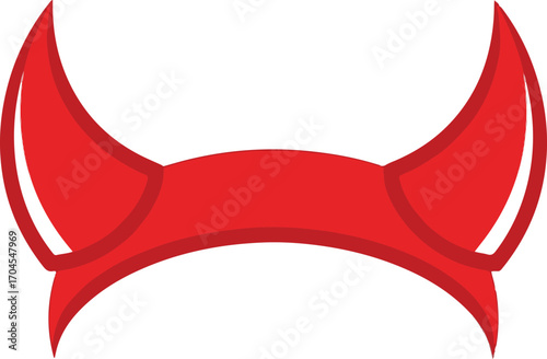  Vibrant red pixel art devil horns headband, perfect for Halloween or mischievous designs. Simple, bold, and playfully wicked.