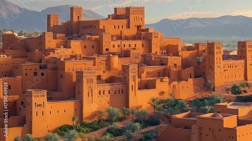 Ancient Moroccan Kasbah Fortress - A Majestic Architectural Marvel.