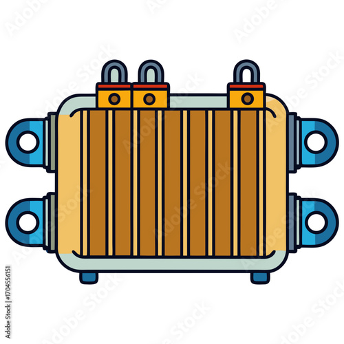 Creative details Heat exchanger Vector Illustration
