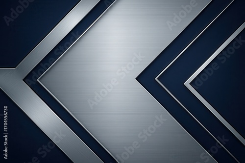 Sleek silver and navy blue geometric background with modern corporate design elements
