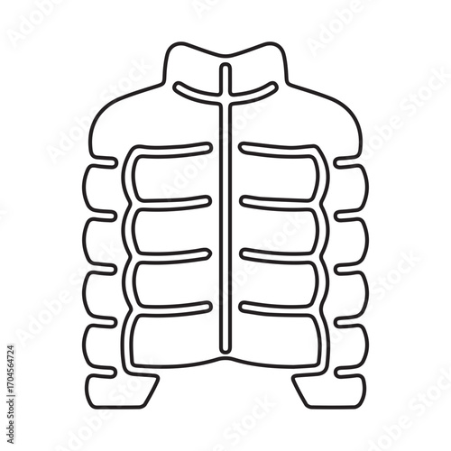 Down jacket outline icon