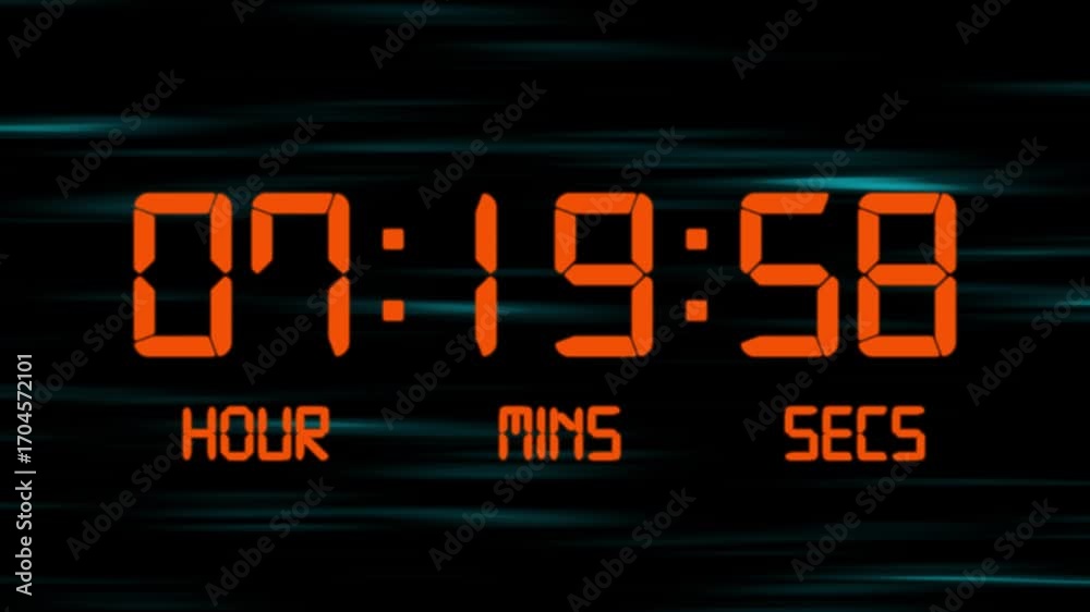 Animated Digital 8 hours countdown timer Animation . Perfect for ...