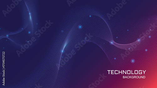Abstract Digital Technology Particle Background