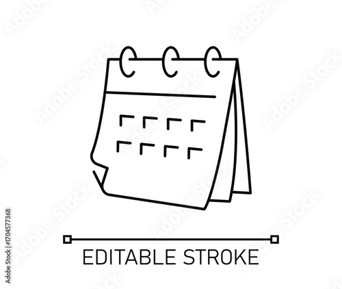  calendar line icon design