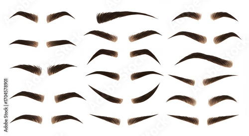Variety of eyebrow shapes