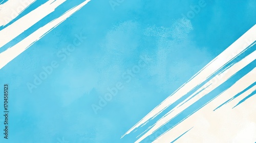 A vibrant blue background with dynamic white brush strokes evokes a sense of energy and creativity, perfect for use in digital artwork, branding materials, or social media graphics,