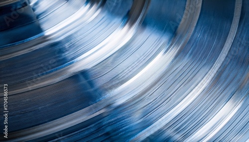 Close Up Of Titanium Alloy With Micro Detailing Subtle Blue Gray Hues Shimmering In Bright Focused Light