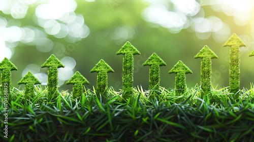 Nice photo of green grass graph and nature backround.