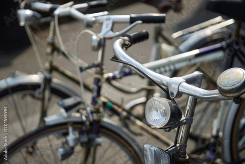 the old bicycles.