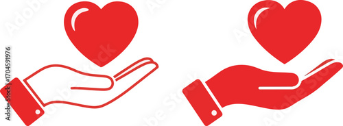 Heart in Hand Donation Concept