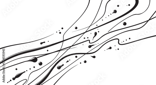 Abstract Ink Splatter Pattern