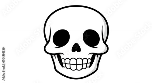 Smiling skull illustration