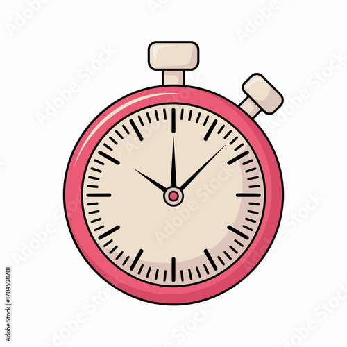 This pink stopwatch features a clear and simple dial, symbolizing accuracy and timekeeping, making it an excellent representation of performance, sports, and goal-oriented activities.