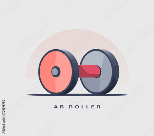 This image depicts a vibrant ab roller designed for effective core workouts, showcasing a modern aesthetic that appeals to fitness enthusiasts and promotes healthy lifestyles.