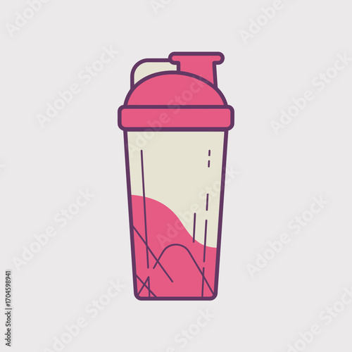 An artistic interpretation of a shaker bottle highlights the importance of nutrition on-the-go, combining style and practicality for today's active lifestyle.
