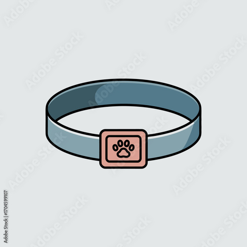 This blue pet collar showcases an adorable paw print design, perfect for pet lovers who wish to add a touch of personality to their furry friends' accessories.