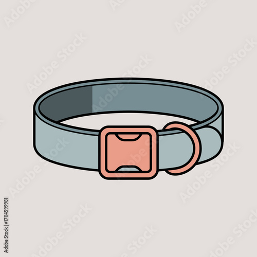 This modern pet collar features a stylish round buckle detail, perfect for pet owners looking to merge functionality with a trendy aesthetic for their pets.