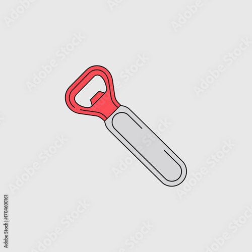 A colorful red peeling tool is featured on a neutral background, emphasizing its design and usability, suited for various cooking tasks in the kitchen.