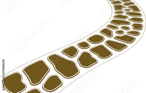 Stone pathway winding forward invitingly guiding your journey towards new opportunities