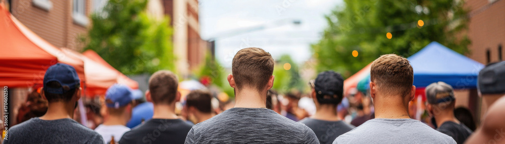 custom made wallpaper toronto digitalPeople outdoor street market event community summer social gathering tents lively outdoor street market event with people gathering colorful tents