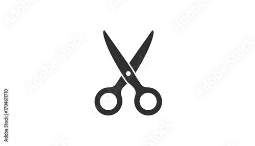 Simple black scissors icon
