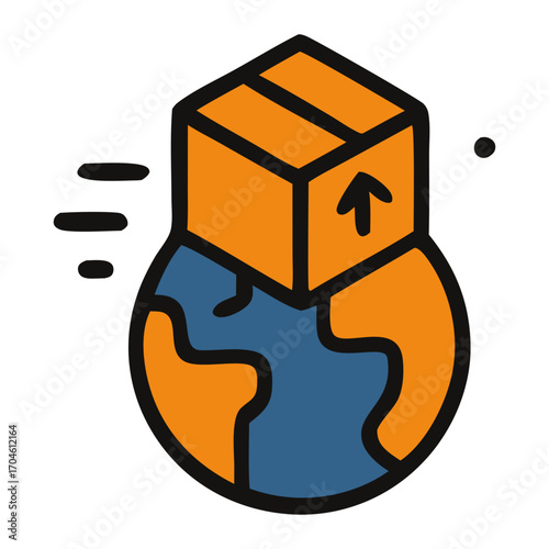 Exported goods uk packages symbolize britains global deliveries of goods. Suitable for international shipping businesses and global trade concepts.