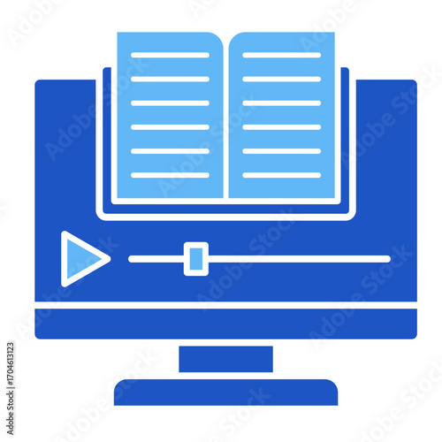 Online Course  Icon Element For Design	