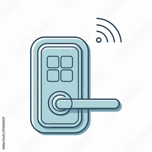 A visually appealing smart lock design showcased with a keypad and wireless feature, representing the fusion of aesthetic appeal and cutting-edge technology for secure access.
