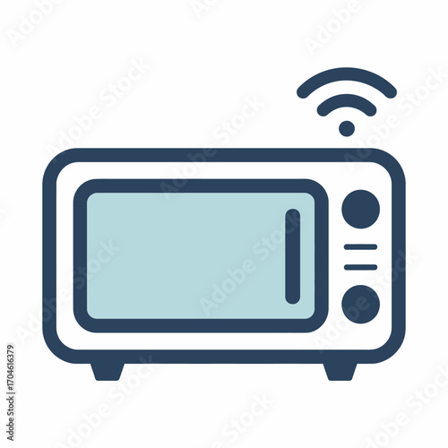 A sleek, stylized image of a modern microwave with a wireless signal icon highlights the evolution of kitchen technology, showcasing convenience and smart functionality.
