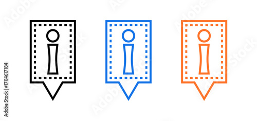 info icon set isolated on white background