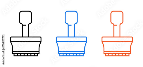 stamp icon set isolated sign symbol for app, web and digital design.