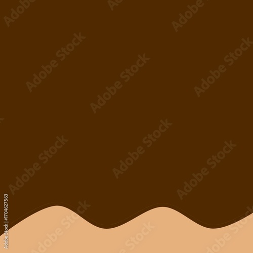 Wavy chocolate background. chocolate drops. wavy background concept. Melted brown background. 