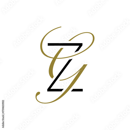 initial letter z with g script logo