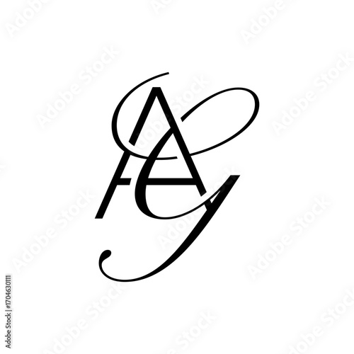 initial letter a with g script logo