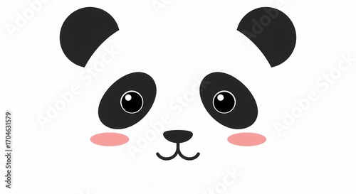 Cute panda face illustration