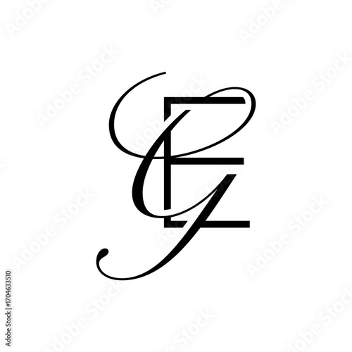 initial letter e with g script logo