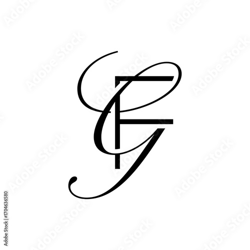 initial letter f with g script logo