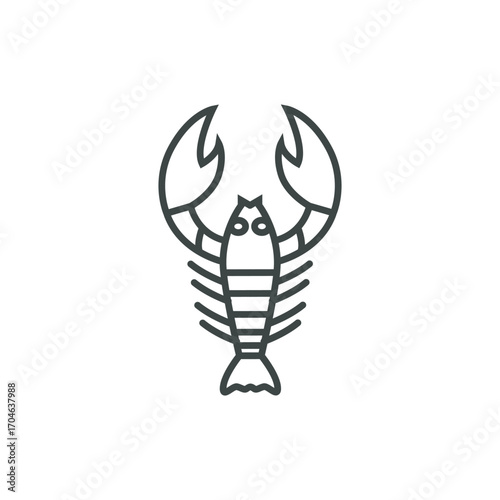 Sea shrimp logo EPS template icons vector illustration transparent background