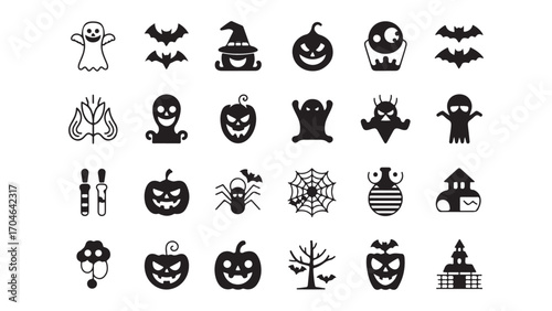 Spooky halloween night scene with haunted elements