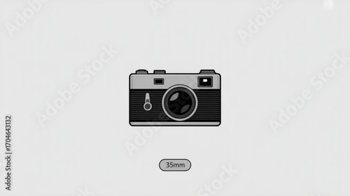 Vintage camera illustration for photography enthusiasts and retro design projects and art and creative works