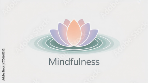 Mindfulness meditation lotus flower vector art for relaxation and stress relief wellness and spiritual growth
